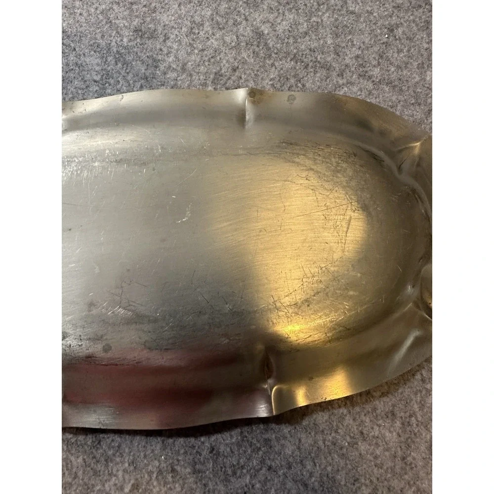 Vintage Reed & Barton Fluted Pewter Serving Bread Tray P602 11 15/16